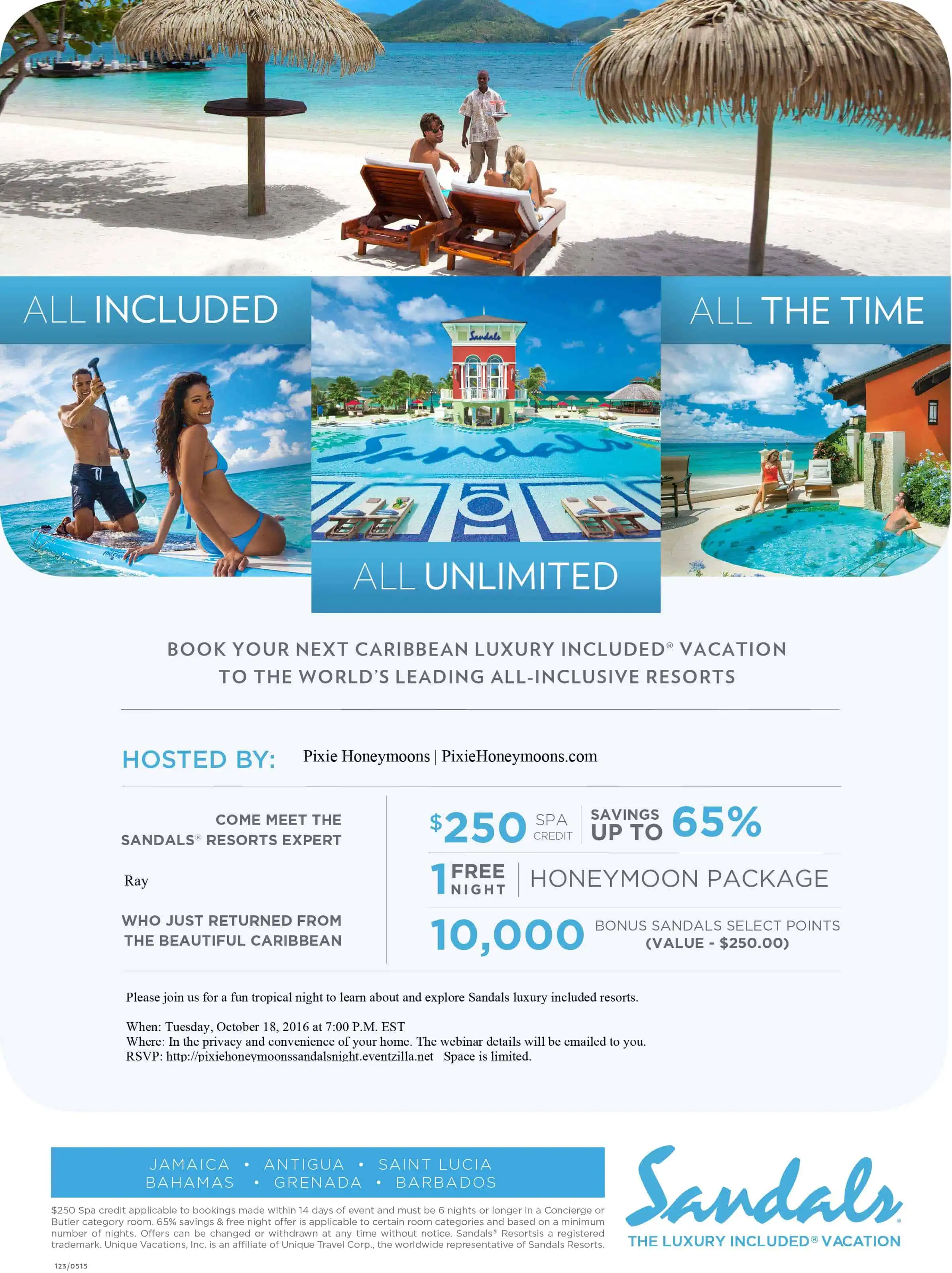 Sandals Caribbean Nights Invitation