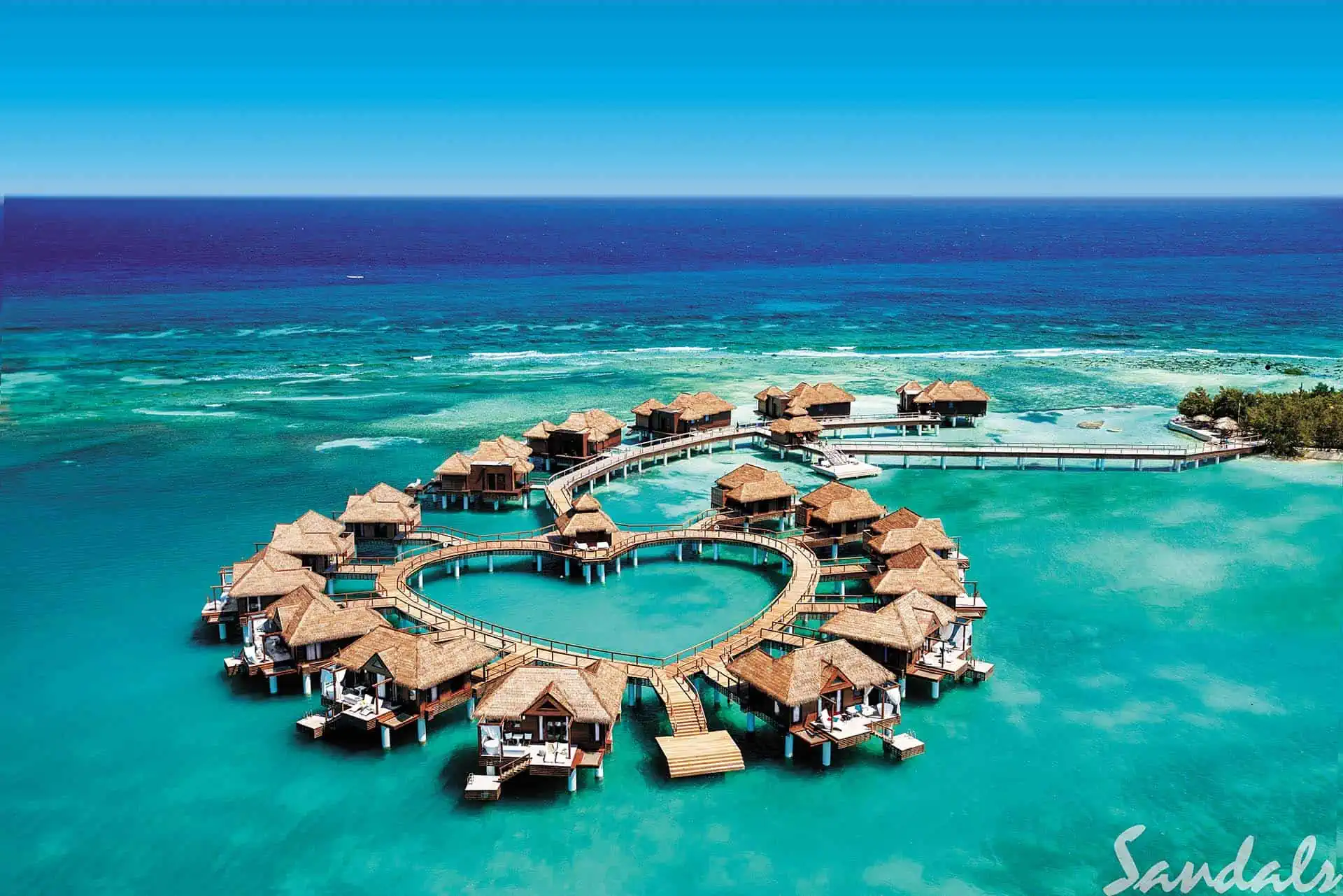 Sandals Resorts - all inclusive caribbean over teh water bungalows