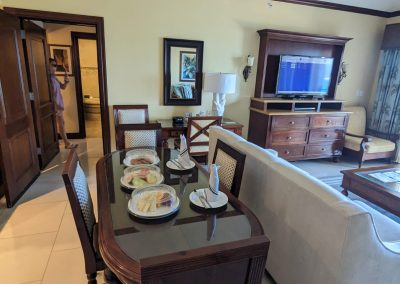 Dining area off living room