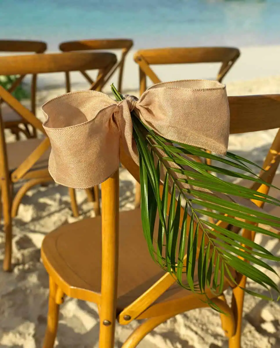 Sandals resort wedding package options, chairs